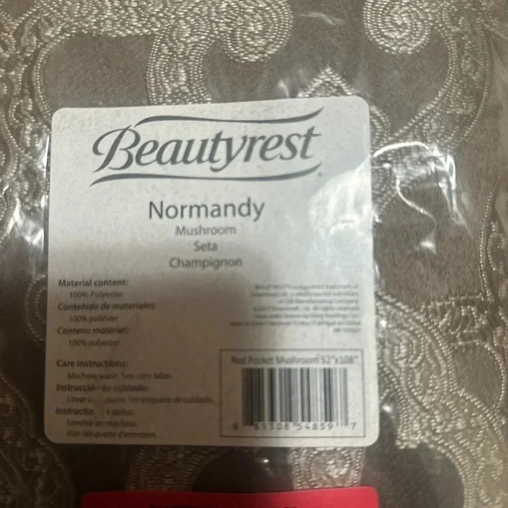 New Beautyrest Normandy Mushroom‎ Blackout Curtain Panel 52